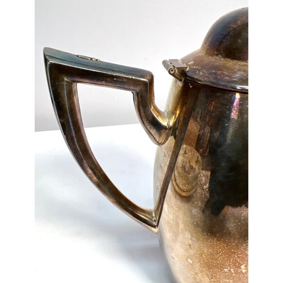 Vintage Oneida Silversmiths Teapot With Hinged Lid & Ornate Finial - Picture 3 of 5